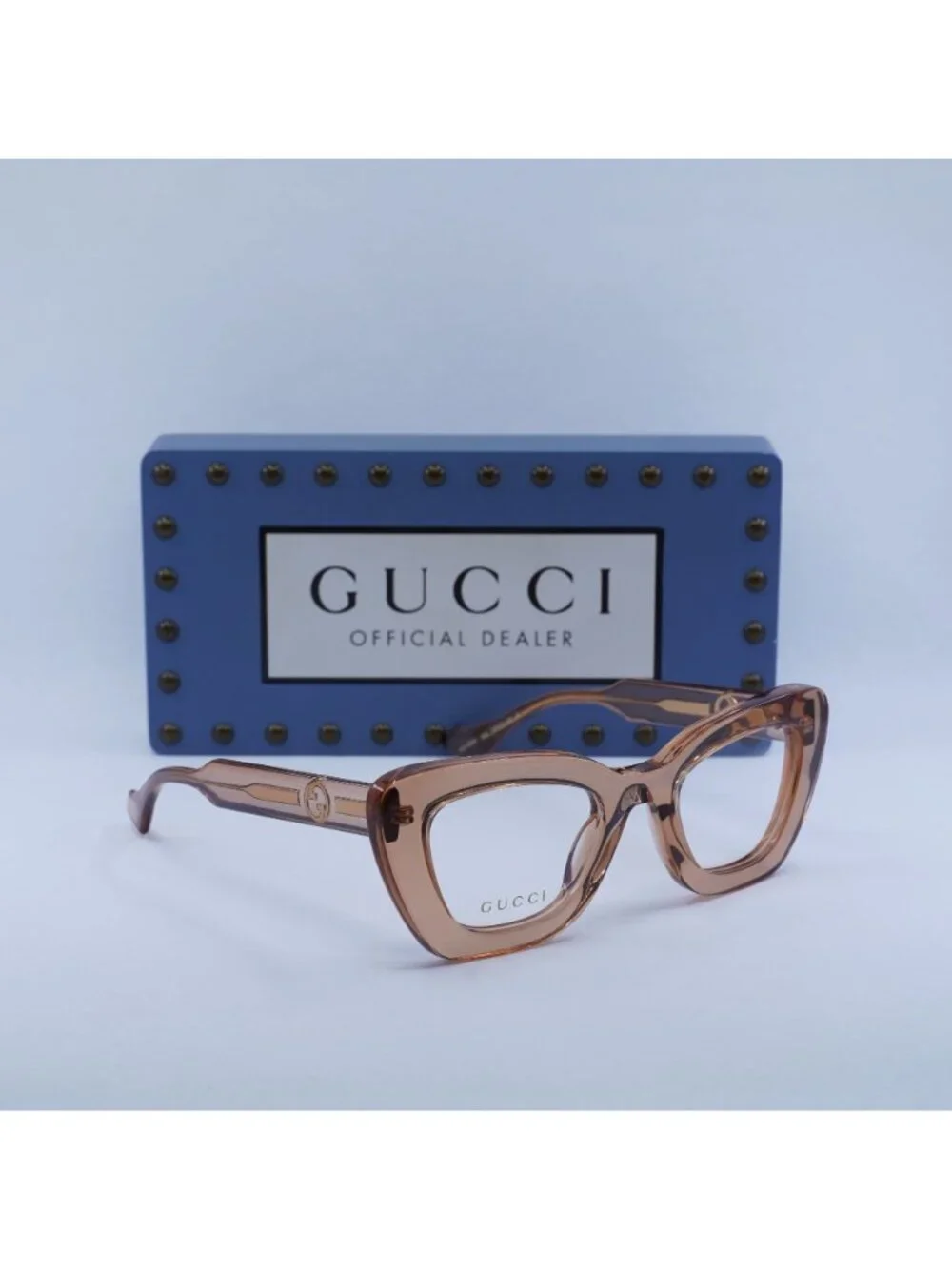 Gucci GG1555O 004 Cat Eye Eyeglasses 50mm - Brown